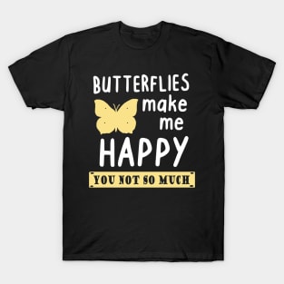 Butterflies Happy Summer Spring Flower T-Shirt